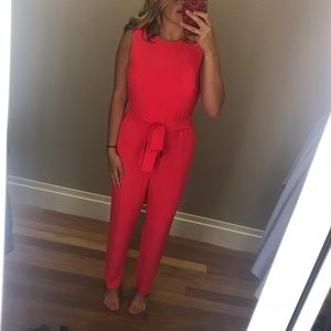 Hot pink business jumpsuit